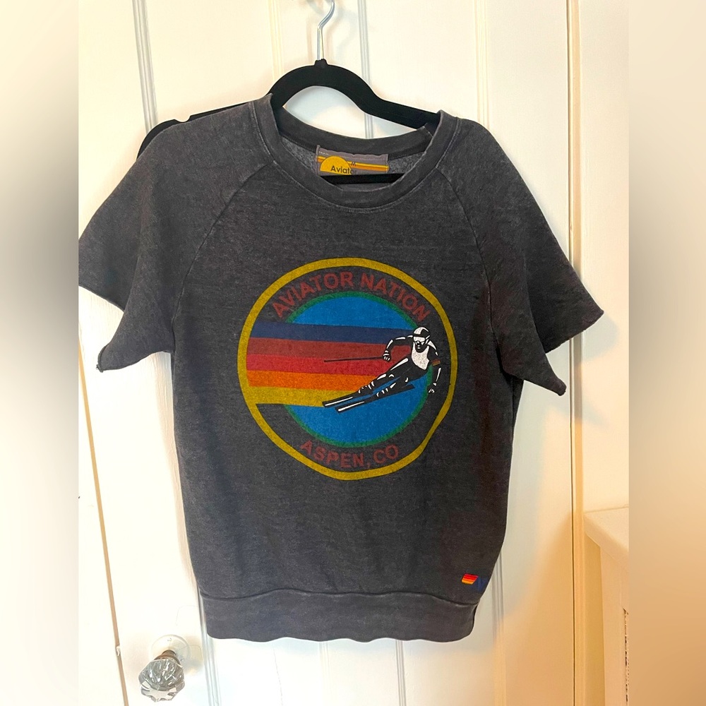 Aviator Nation short sleeve sweatshirt